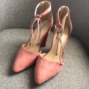Pink Suede Heel